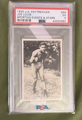 1935 J.A. Pattreiouex Sporting Events & Stars Boxing #56 Joe Louis PSA 5 - Image 1 of 2