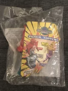 Blockbuster Sabans Beetleborgs Metallix Nukus Red Toy Pencil Topper Vintage NIP - Picture 1 of 2