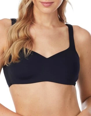 NUEVO CON ETIQUETAS EN GOSSAMER Talla L Negro Elegante Invisible Cuello Redondo Sujetador Estilo Sin Alambres G3270 Foto 1 de 4