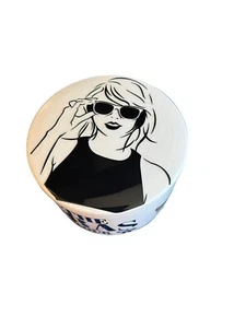 Taylor Swift Inspired Trinket Box Vetro Ceramica con Coperchio The Eras Tour Swiftie - Foto 1 di 13