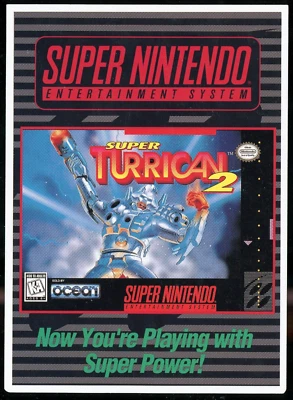 Super Turrican 2 Super Nintendo SNES VidPro Vid Pro Card Vintage Authentic HTF - Image 1 of 2