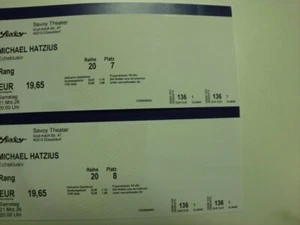 2 Michael Hatzius Tickets - Düsseldorf - Samstag - 21.03.2026 - zu verkaufen - Bild 1 von 1