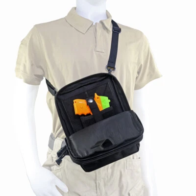 Concealed Carry Gun Pouch Compact Shoulder Bag Pistol Case Fanny Pack Waist Bag - Image 1 of 4