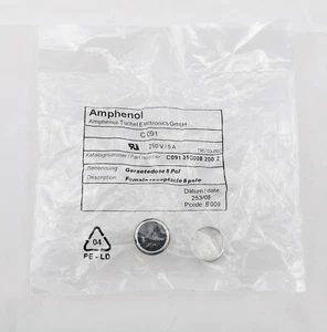 Klein Tuchel female Einbaubuchse Gerätedose 8 pol Kontakte silber NEU C091 - Bild 1 von 2