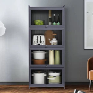 Wooden Bookcase Cupboard Storage Shelving Display Shelf Cabinet Chest Lid Unit - Picture 1 of 27