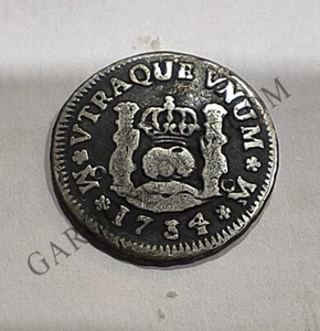 Felipe V 1/2 Real 1734 Mexico MF MBC - Imagen 1 de 2