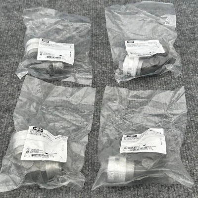 Lote De 4 Hubbell NHC1023 1/2" Conector Cable Macho, 90° Aluminio Azul Nuevo Foto 1 de 4