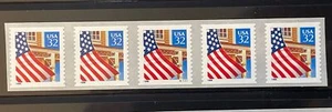 US PNC5 32c Flag Over Porch Stamp Sc# 2915B Plate S11111 MNH w/ Control Number - Picture 1 of 2