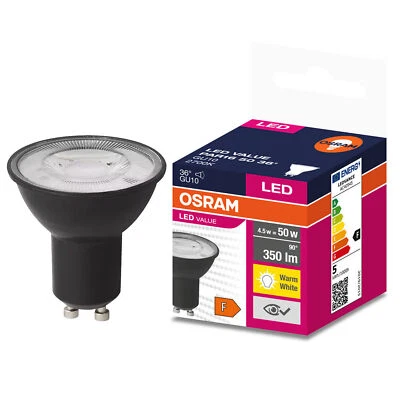 Leuchtmittel LED Value Black GU10 4,5W 6,9W 2700K 4000K 6500K schwarz Osram - Bild 1 von 2