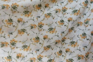 3metre Floral Print Georgette Chiffon Smooth Dress Fabric Cream Quality 58" wide - Picture 1 of 5