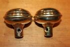 Pair Of Antique Wrought Bronze Concentric Dome Doorknobs  X-13
