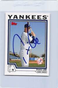 2004 Topps #584 Travis Lee Yankees Signed Auto *J2328
