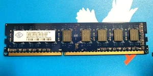 NANYA 2GB Desktop RAM 2Rx8 PC3-10600U-9-10-B0 NT2GC64B8HCONF-CG - Picture 1 of 2