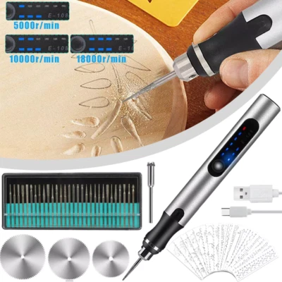 Engraving Etching Pen Hobby Craft Rotary Handheld Tool For Jewellery Metal Glass
