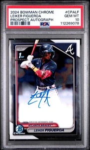 2024 Bowman Chrome Leiker Figueroa 1st Prospect Autograph PSA 10 - Picture 1 of 2