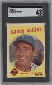 1959 Topps Sandy Koufax #163 SGC 4