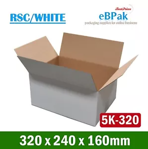 Mailing Box 320 x 240 x 160mm A4 Regular White for 5kg Extra Large Satchel - Picture 1 of 5