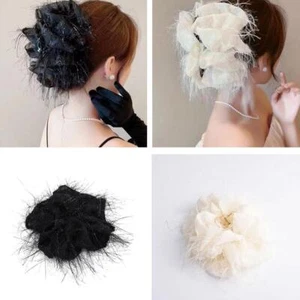 Elegante Cielo Estrellado Pluma Burbuja Agarrar Clip Borla Clip de Pelo Temperamento ~ - Imagen 1 de 15