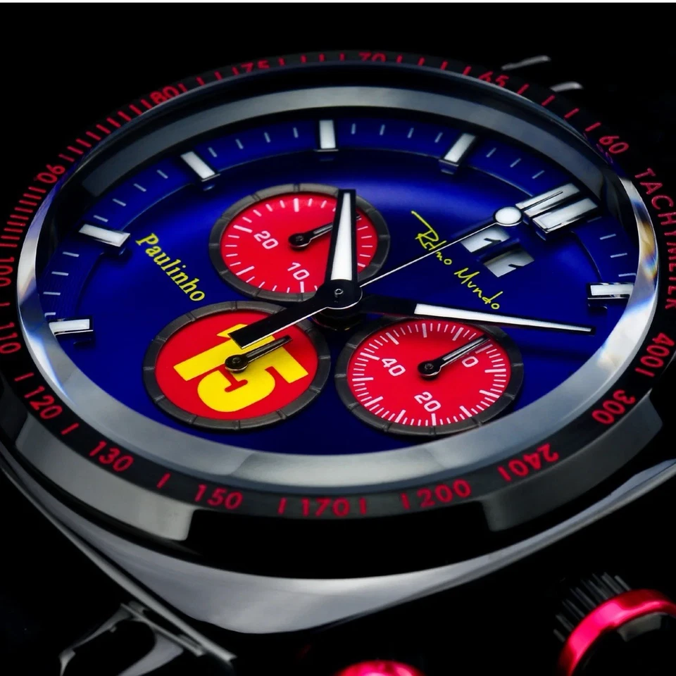 Ritmo Mundo Racer 瑞士计时码表限量版型号 2221 Paulinho  — 第 1/4 张图片