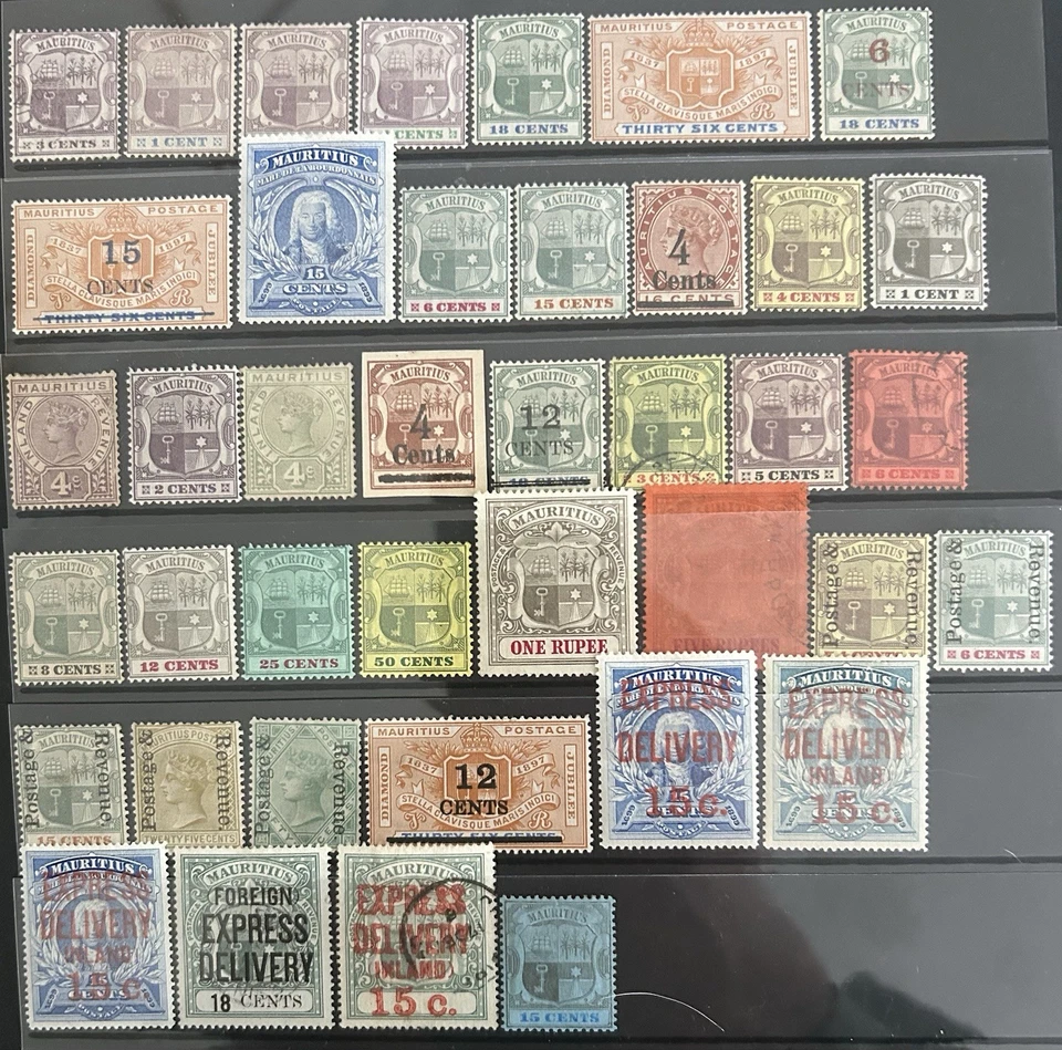 Mauricio 1895-1907 emisiones MH y usado Foto 1 de 1