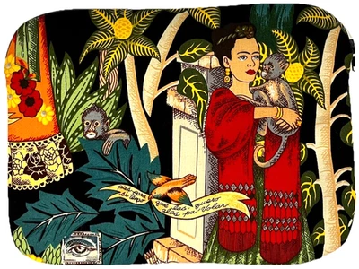 Frida Kahlo Garden iPad Tablet Sleeve 11x8 Zip Soft Padded Case by Abrazos - Image 1 of 4