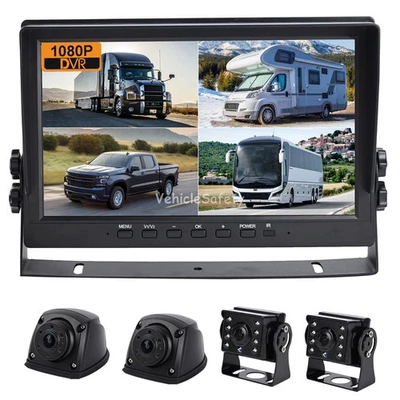 10" Car Backup Camera Monitor CCTV, DVR Recorder 1080P Mini Backup Camera System - Image 1 of 4