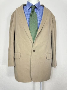 Pronto Uomo Cappotto Sportivo Giacca Cotone Beige 2 Bottoni Uomo XL 46L - Foto 1 di 8