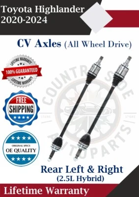 Nuevos ejes traseros OE para Toyota Highlander 2020-2024 híbrido 2,5 L 4x4 de por vida con Foto 1 de 4