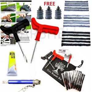 Emergency Tyre Puncture Repair Kit Car Van Motorcycle Tubeless 15 Tire Strips UK - Picture 1 of 5