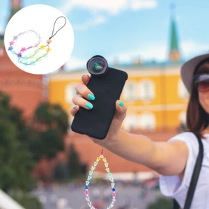 Bunte Sterne Mobile Kette Handschlaufe Handgelenk Lanyard Für Telefon - Zdjęcie 1 z 12