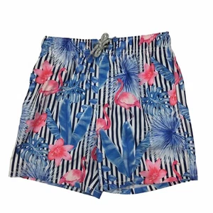 Vintage Summer Boy's Swim Trunks Pink Blue Mesh Lined Printed $40 Size 5 - 6 - Picture 1 of 3