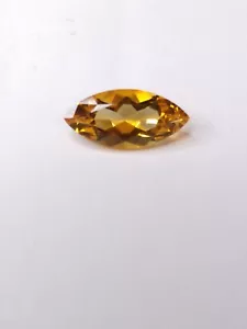 Natural Genuine Citrine! 10x5mm Marquis Navette cut AAA Grade .91Ct. - Picture 1 of 5
