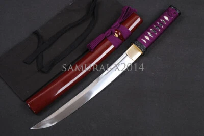 Espada samurai japonesa hoja afilada Unokubitsukuri Tanto acero al carbono espiga completa Foto 1 de 4