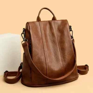 NUOVO Zaino Antifurto Borse Alta Qualità Pelle Morbida Donna Borsa Vintage - Foto 1 di 29