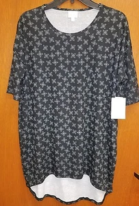 NEU MIT ETIKETT LULAROE IRMA KLEINE SCHWARZ WEISSE SCHNEEFLOCKEN KREUZE ** EINHORN ** - Bild 1 von 5
