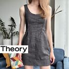 Theory Wool Abia Crewneck Sleeveless Gray Mini Dress XS (2)