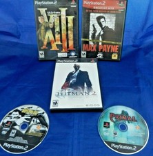 Lot of 5 PS2; XIII -13, Max Payne, Hitman 2, w/Mans, Primal,Getaway,VG,Free Ship