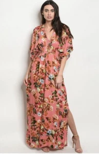 Kimono Style Maxi Dress In Size Small - Picture 1 of 2