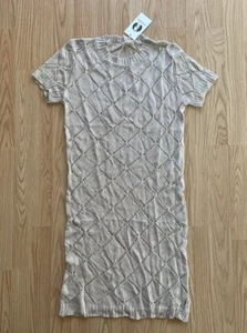 Women's Dress Cover-Up Swimwear Beige Large NEW - Picture 1 of 4