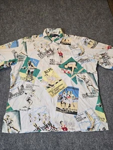 Vintage Polo Ralph Lauren Hemd Herren XL weiß Stadium 1992 AOP Olympia 90s - Bild 1 von 11