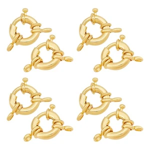 PH PandaHall 15pcs 3mm Rack Plating Metal Spring Ring Clasps Round Clasps and... - Picture 1 of 7