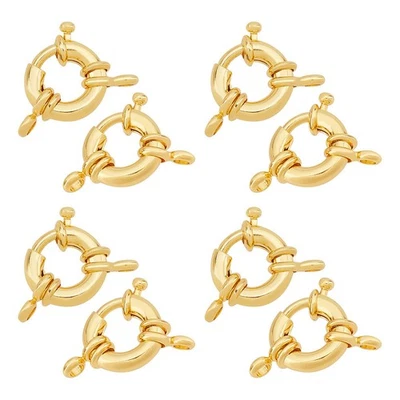 PH PandaHall 15pcs 3mm Rack Plating Metal Spring Ring Clasps Round Clasps and... - Image 1 of 4