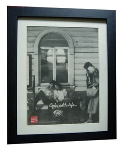 COCA COLA+Coke Adds Life+POSTER+AD+VINTAGE FRAMED ORIGINAL 1978+FAST WORLD SHIP - Picture 1 of 7