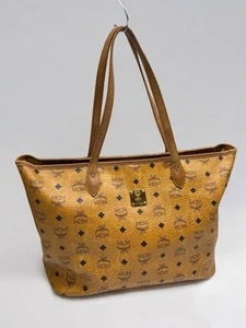 MCM Visetos Tasche Cognac Braun Monogramm Leder Shopper Made in Korea Luxus - Bild 1 von 24