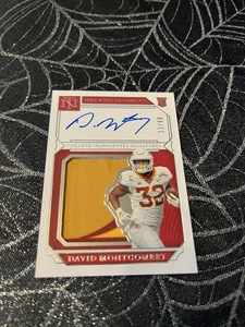 Panini National Treasures Collegiate 2019 David Montgomery parche de novato automático/99 - Imagen 1 de 5
