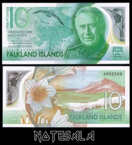 FALKLAND ISLANDS 10£ POUNDS 2025 PicK-21 Penguins PREFIX A POLYMER UNC - Picture 1 of 1