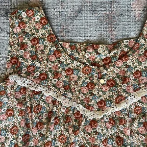Vestido floral Midi sin mangas de encaje 3X pradera cabaña campesino volantes de verano - Imagen 1 de 7