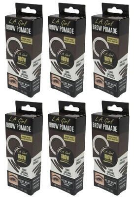 BRAND NEW 6-PACK L.A. Girl Brow Pomade GBP365 Dark Brown Eyebrow Sculpting - Image 1 of 4