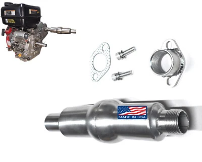 Silenciador rosca 1" NPT 304 acero inoxidable Honda GX 240, 270, 390. Predator 420 / 459 Foto 1 de 4