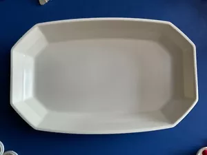 Plato octogonal de plástico blanco de Pan Am Airlines - logotipo del globo de Plastics, Inc - Imagen 1 de 4